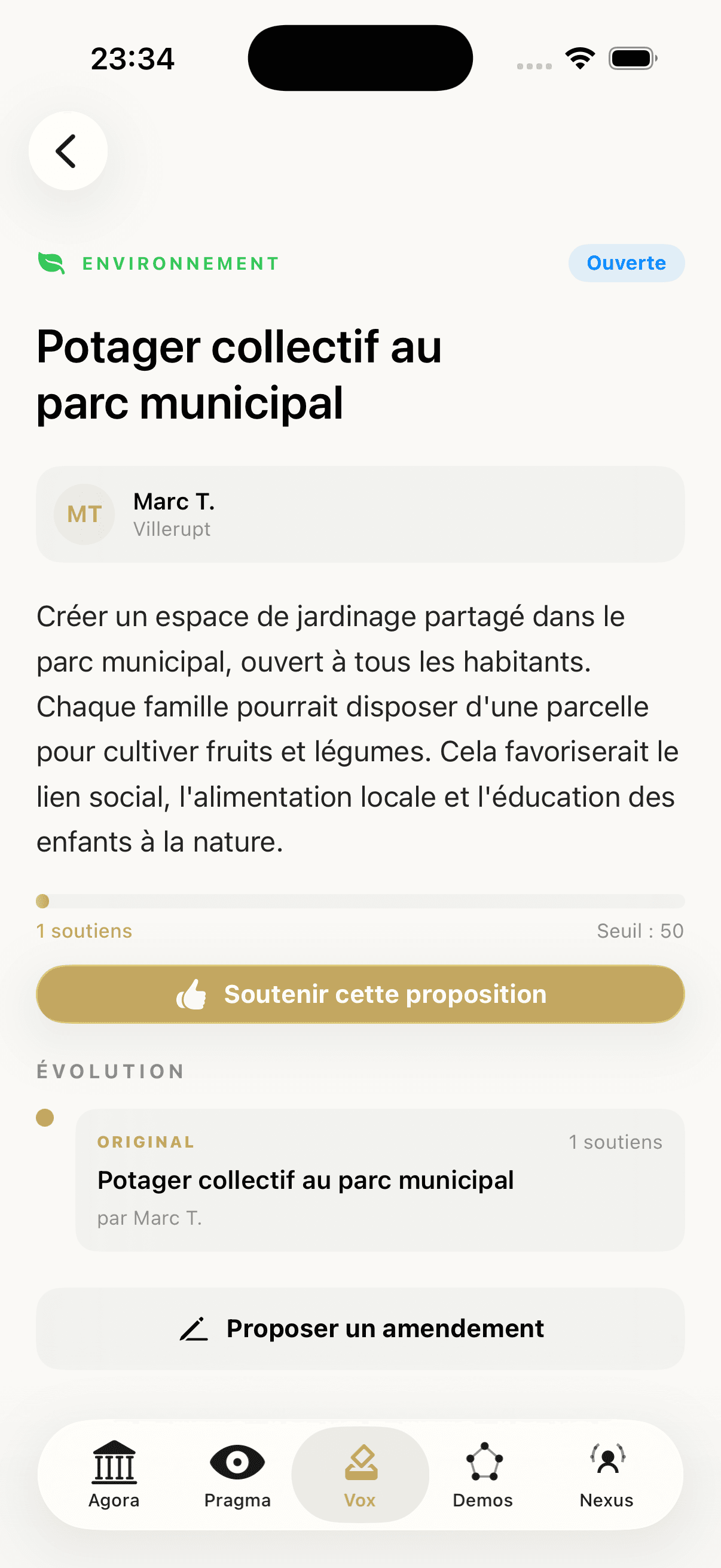 Dêmia — Propositions